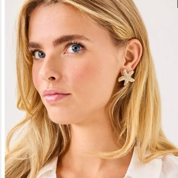NWT Lilly Pulitzer Starfish Stud Earrings - Picture 2 of 3